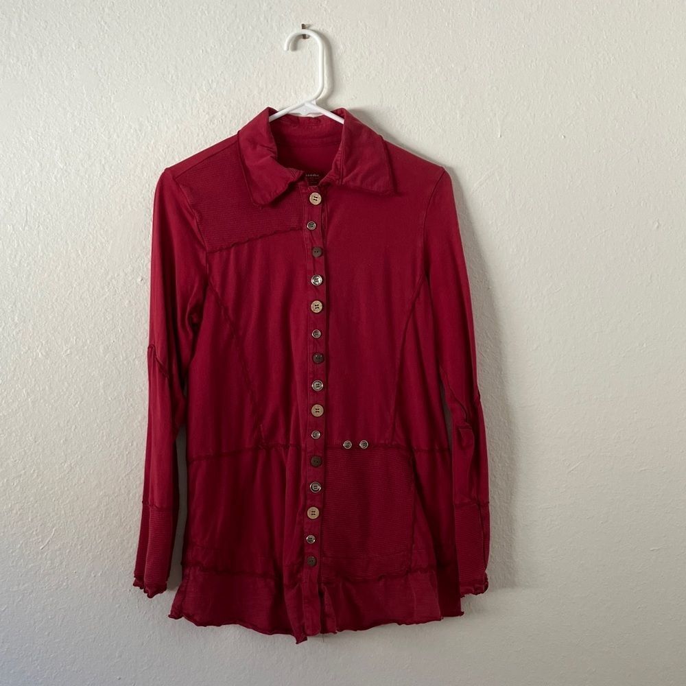 Red Neon Buddha Top